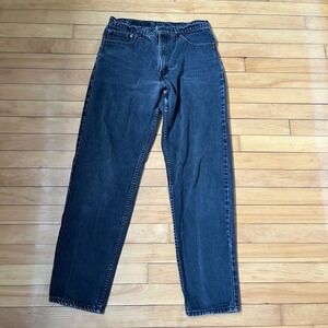 Vintage Levis 550 Relaxed Fit Tapered Leg Jeans Faded Black 34x34 Made in USA